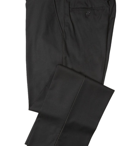 "Anthony" Black Vitale Barberis Italian Wool Tuxedo Pants