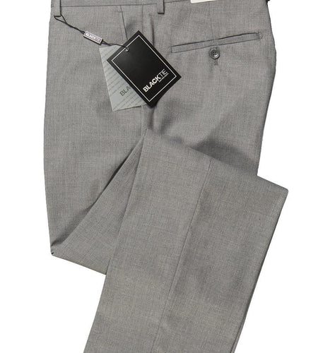 "Bradley" Heather Grey Luxury Wool Blend Suit Pants