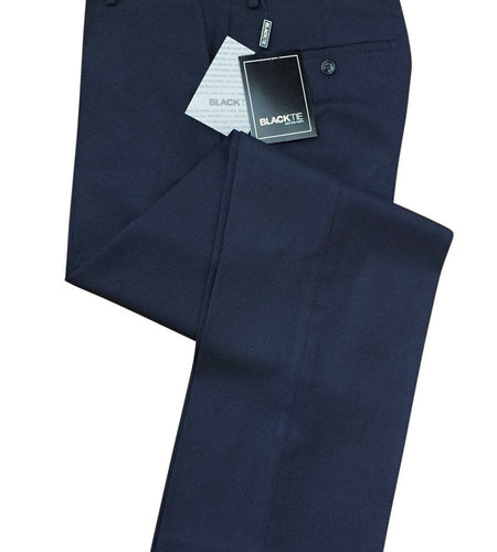 "Bradley" Midnight Navy Luxury Wool Blend Suit Pants - Unhemmed