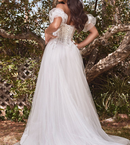 Strapless Floral Ball Gown