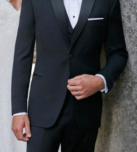 "Milan" Black Tuxedo Jacket Peak (Separates)