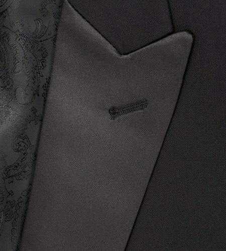 "Milan" Black Tuxedo Jacket Peak (Separates)
